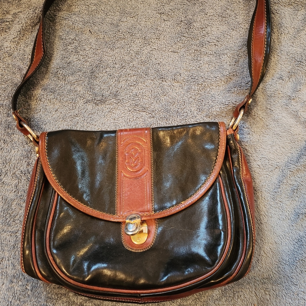 Marino Olindi Two Toned Leather Satchel